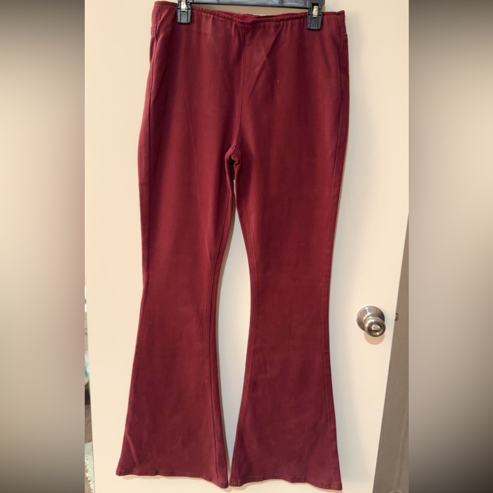 Chic Burgundy Flare Pants